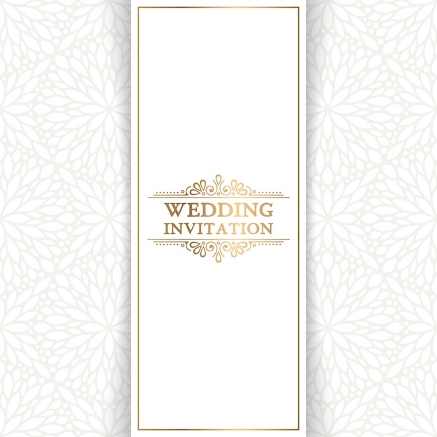Invitación de boda mínima blanca
