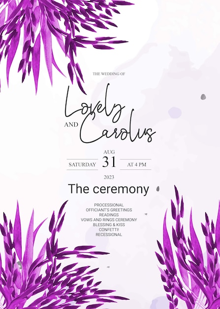 Invitación de boda minimalista