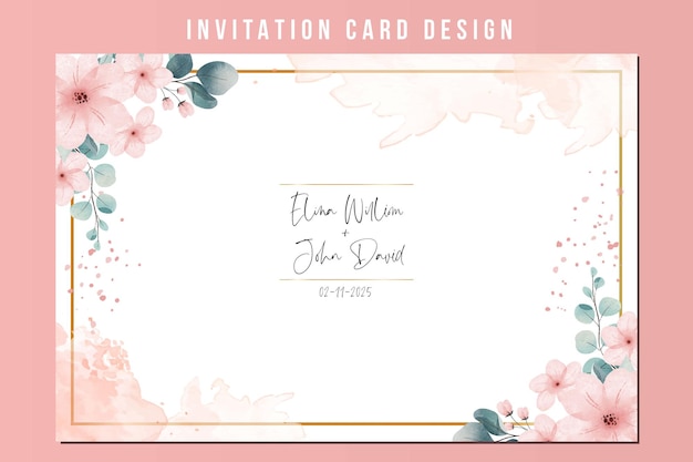 Invitación de boda o plantilla de tarjeta de felicitación