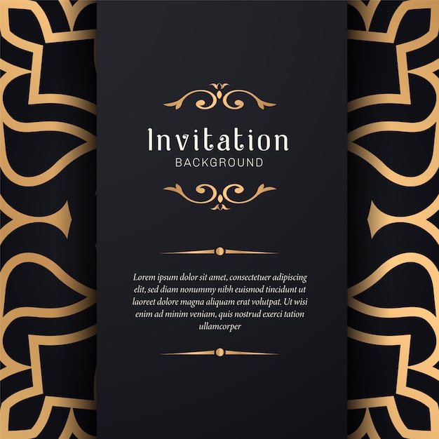 Vector invitación de boda ornamental con estilo elegante.