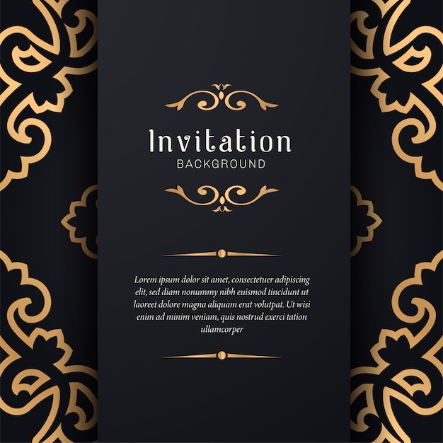 Vector invitación de boda ornamental con estilo elegante.