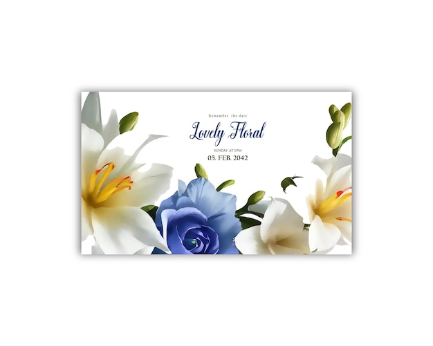 invitación de boda plantilla de flores invitar a la tarjeta de invitaciones de boda flores elegantes