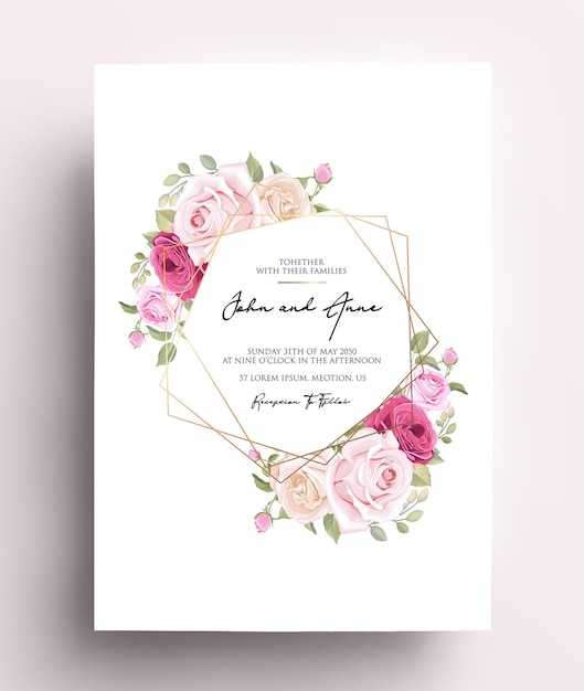 Invitación de boda reserva la fecha gracias