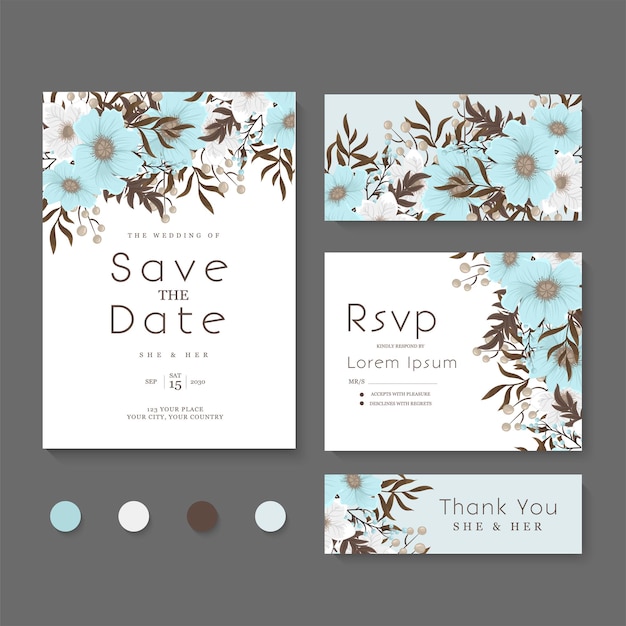 Invitación de boda, reserva la fecha.