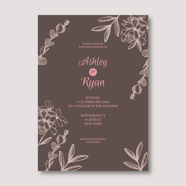 Invitación de boda rústica creativa