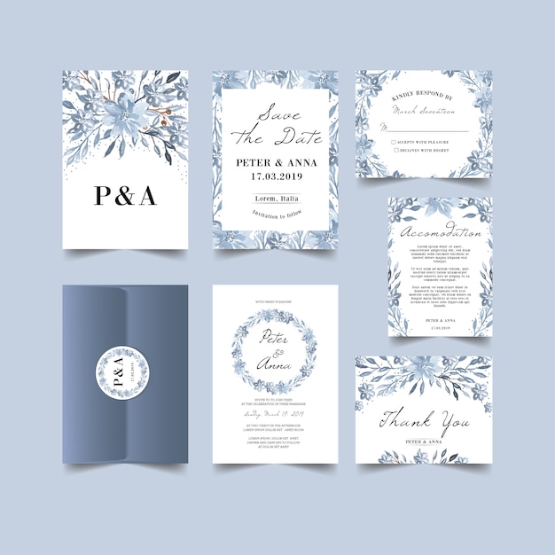 Invitación de boda tema de invierno