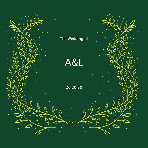 invitación de boda vector de flores