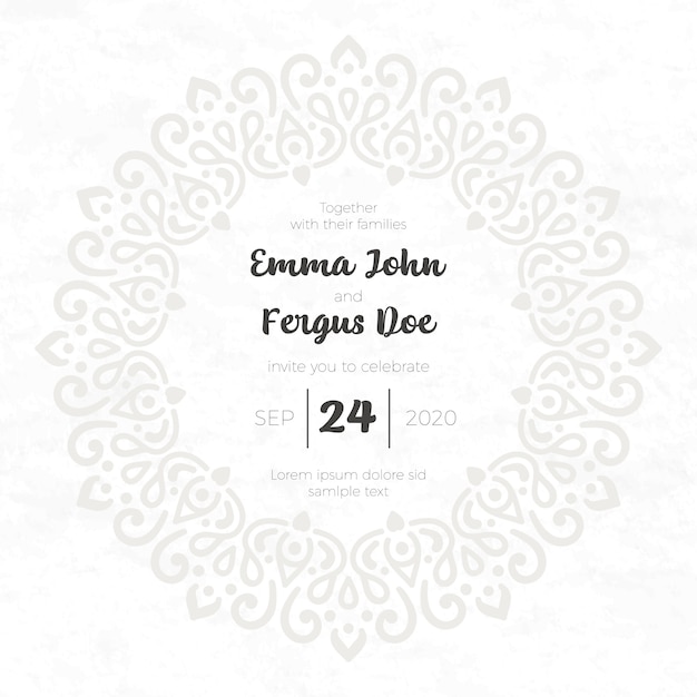 Invitación de la boda