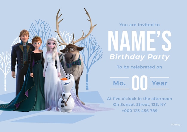 Invitación de cumpleaños congelada