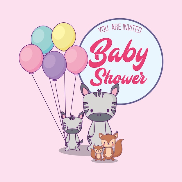 Invitación para la ducha del bebé.