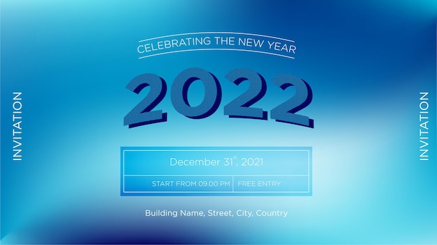 Invitación de fiesta de año nuevo