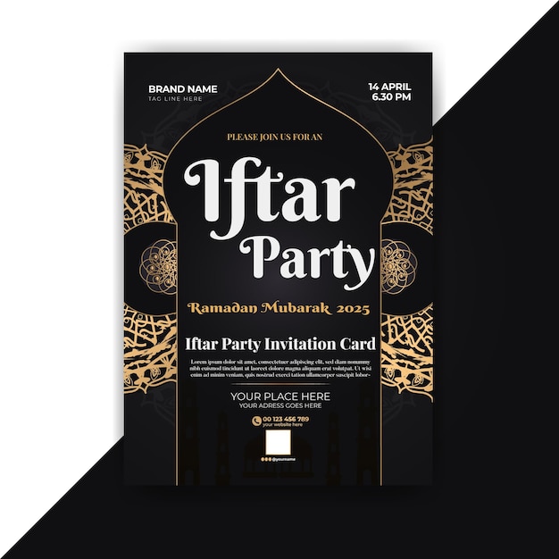 Invitación a la fiesta de Ramadan Kareem Iftar