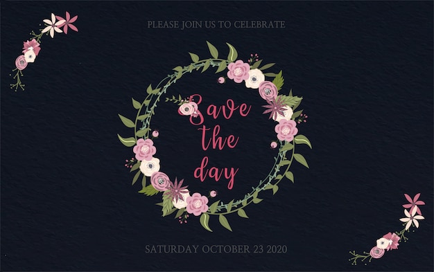 Vector invitación floral