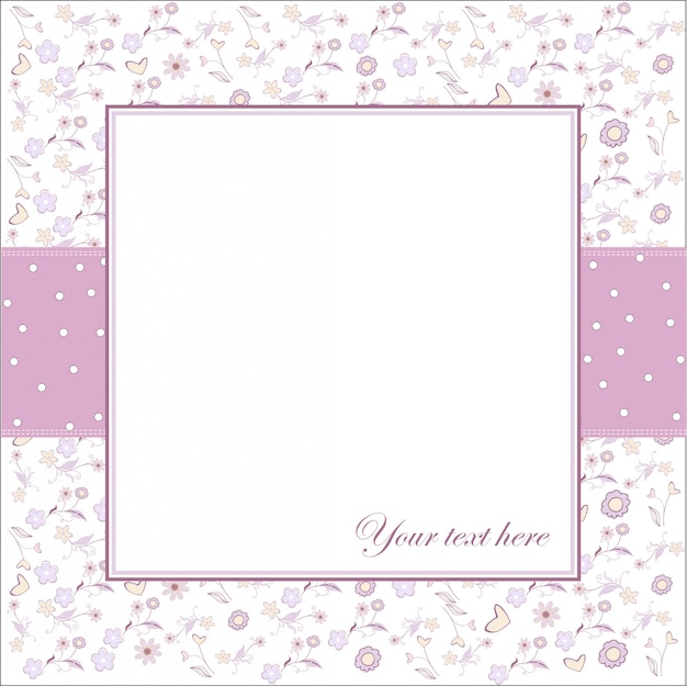 invitación con flores y fondo blanco