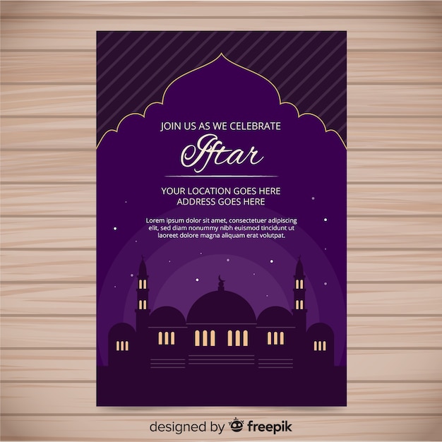 Invitación para iftar flat