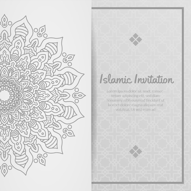 Invitación islámica, Ramadhan Kareem, Eid Al Adha, Eid Al Fitri, Ornamental