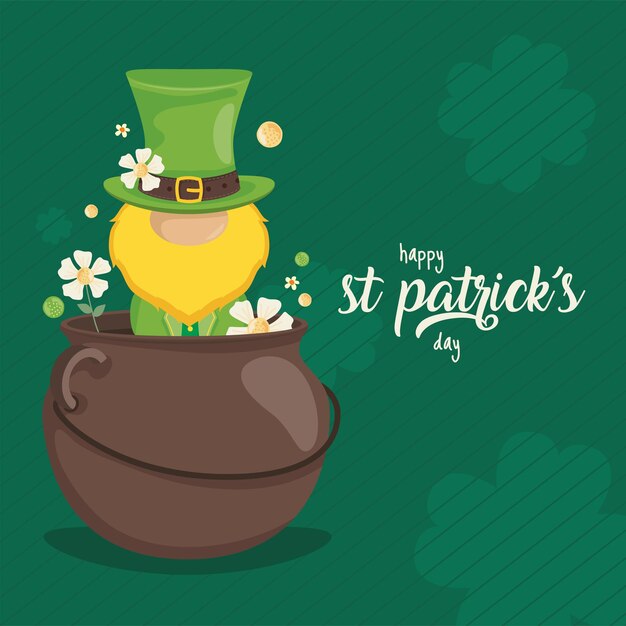 Invitación de letras del día de san patricio con duende