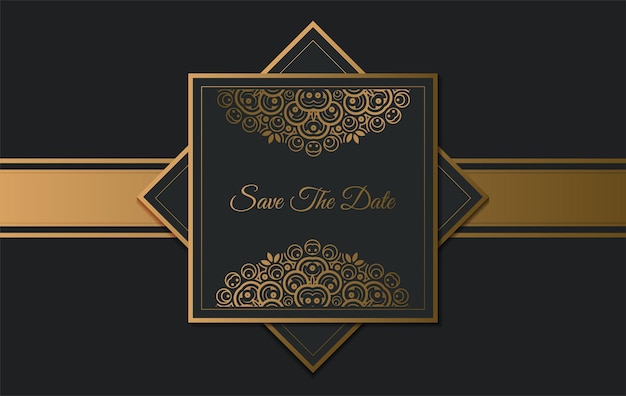 invitación de lujo estilo de fondo patrón ornamental