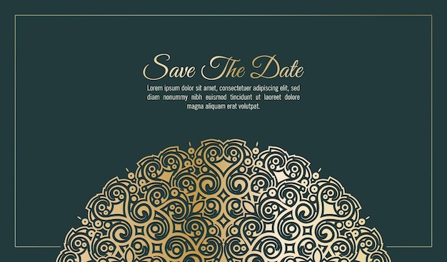 invitación de lujo estilo de fondo patrón ornamental