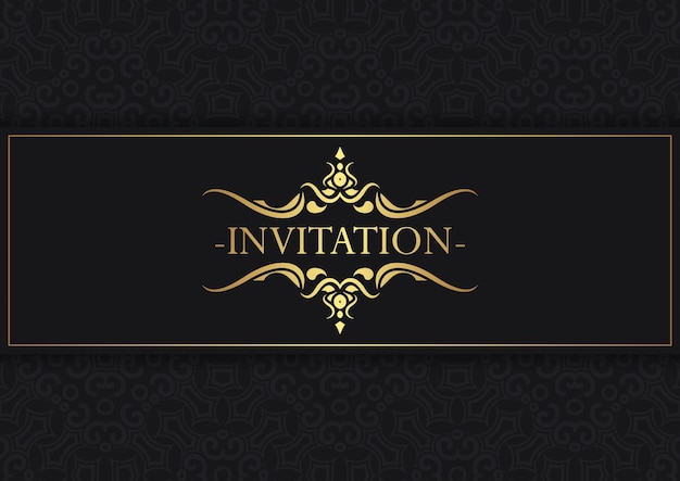 invitación de lujo estilo de fondo patrón ornamental