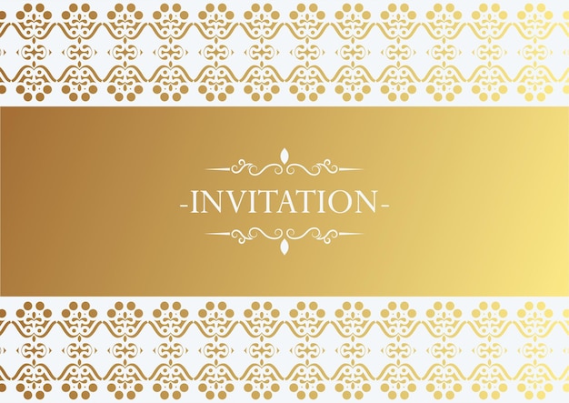 invitación de lujo estilo de fondo patrón ornamental