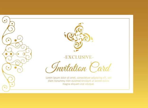 invitación de lujo estilo de fondo patrón ornamental