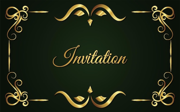 invitación de lujo estilo de fondo patrón ornamental