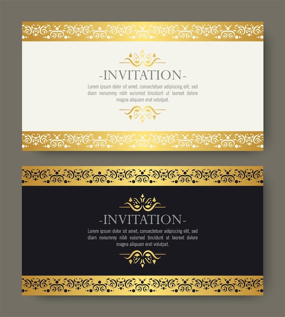 invitación de lujo estilo de fondo patrón ornamental