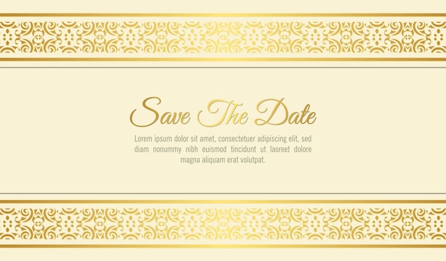 invitación de lujo estilo de fondo patrón ornamental