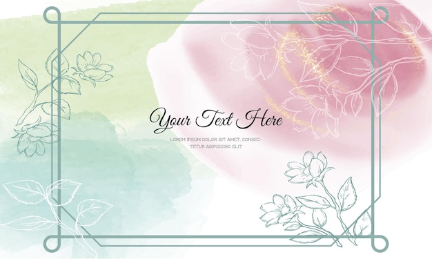 invitación matrimonio tarjeta diseño flores eps vector