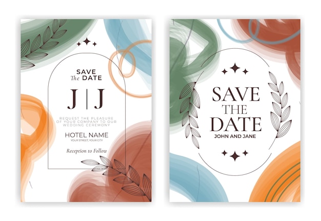 La invitación moderna para una boda de pincel