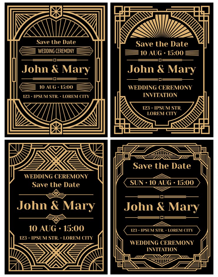 Vector invitación moderna de la boda