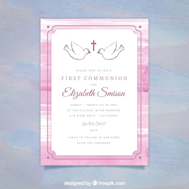 Invitación de primera comunión