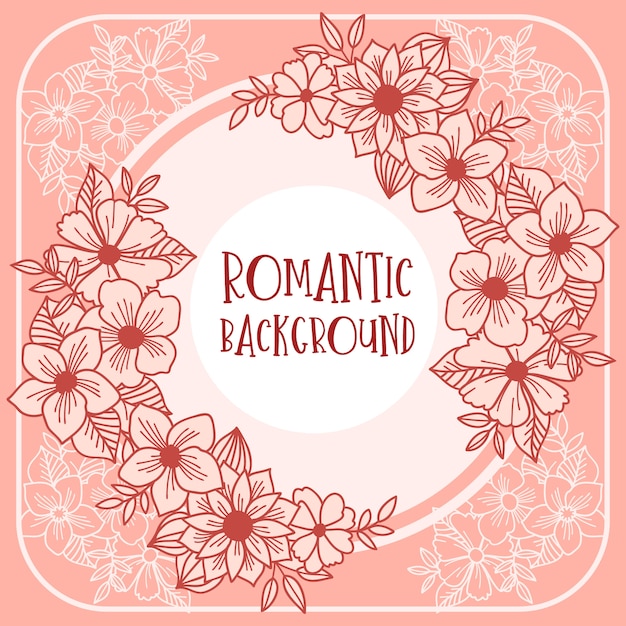 Vector invitación rosa romántica