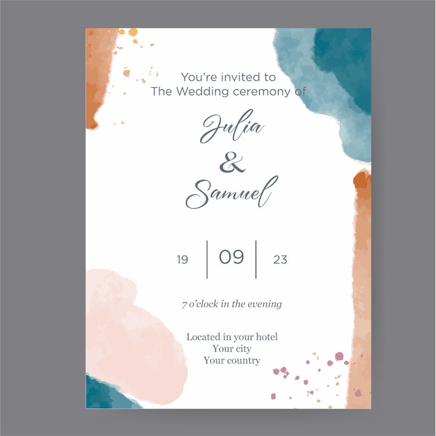 Invitación simple de la boda