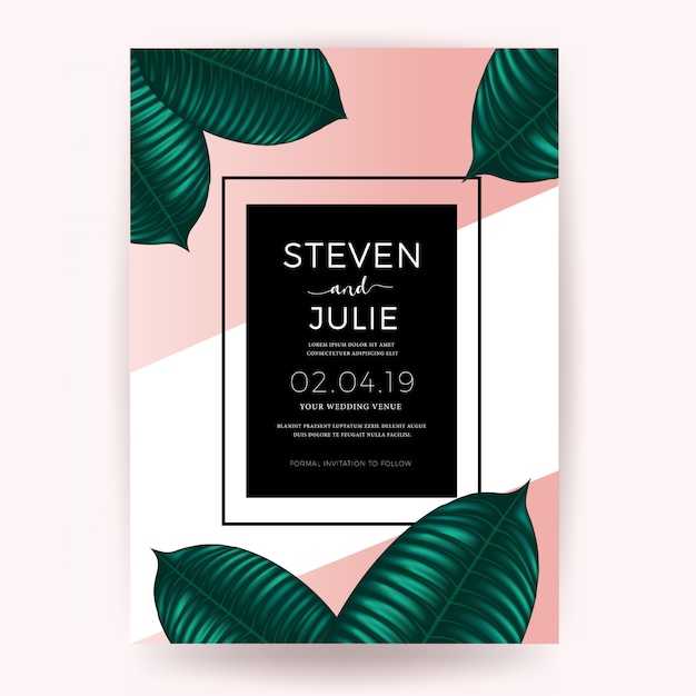 Invitaciones de boda con licencia verde