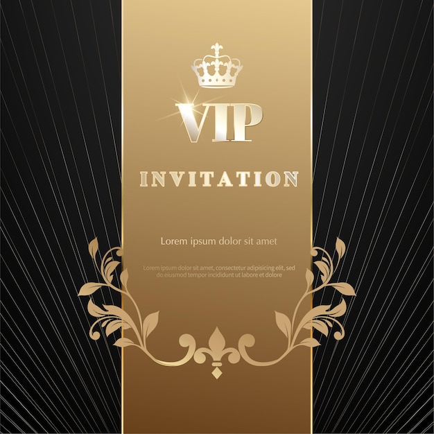 Invitaciones vip de lujo y fondos de cupones