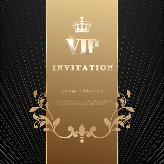 Vector invitaciones vip de lujo y fondos de cupones