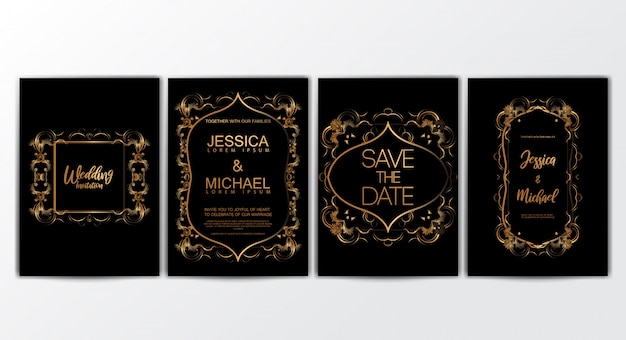 Invitation Cards with Luxurious Concept