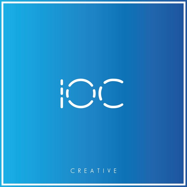 IOC Premium Vector El último diseño del logotipo Creative Logo Vector Ilustración Logo Creativo Monograma