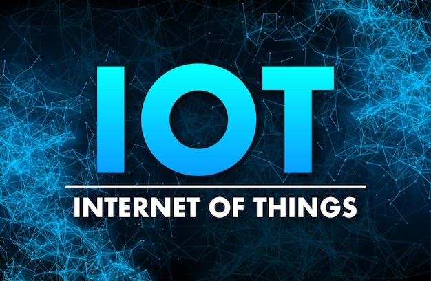 IOT Internet de las cosas Telaraña de conexiones de red Ilustración de stock vectorial