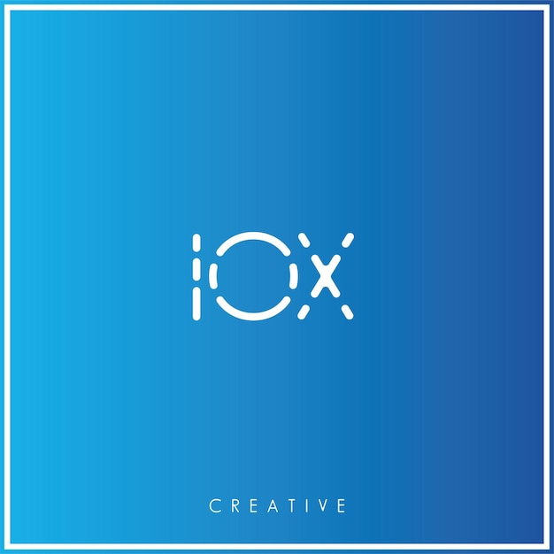 IOX Premium Vector Último diseño de logotipo Creativo Logotipo Ilustración vectorial Logotipo Monograma creativo