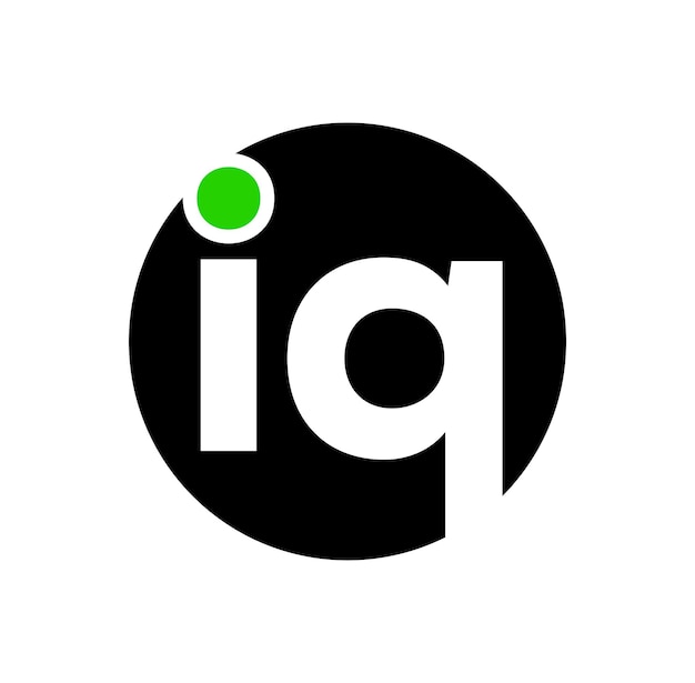 IQ nombre de marca letras iniciales monograma IQ letras logo vector