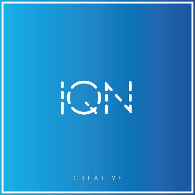 IQN Premium Vector El último diseño de logotipo Creativo Logo Vector Ilustración Logo Creativo Monograma