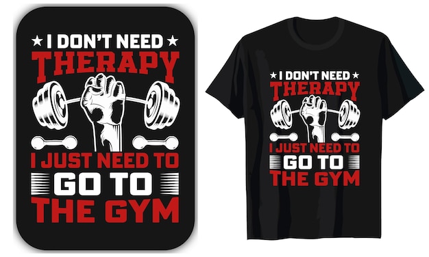 Ir al gimnasio Diseño de camiseta de fitness