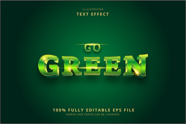 Ir efecto de texto verde