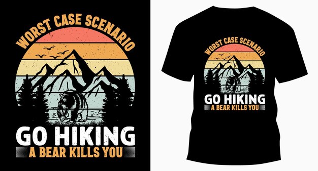 Ir de excursión Silueta Aventura Senderismo Diseño de camiseta