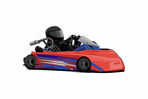 Vector ir a la ilustración de kart