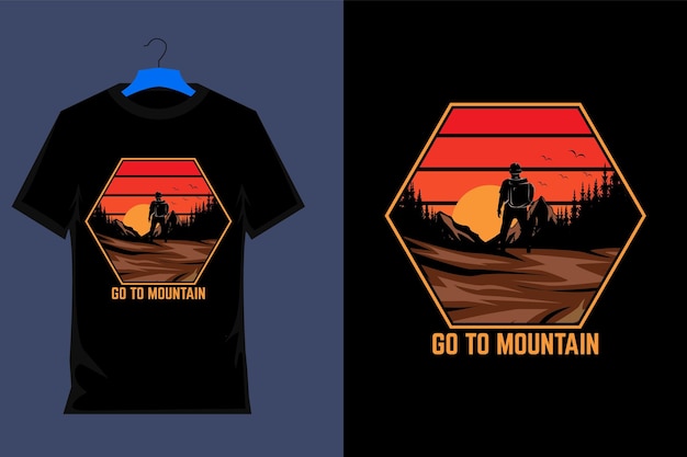 Ir a Mountain Retro Vintage T Shirt Design