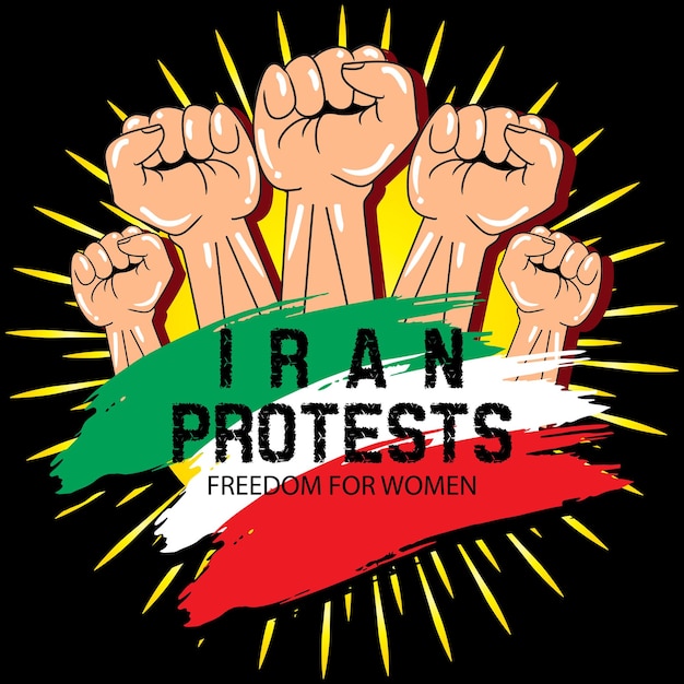 Irán protesta concepto